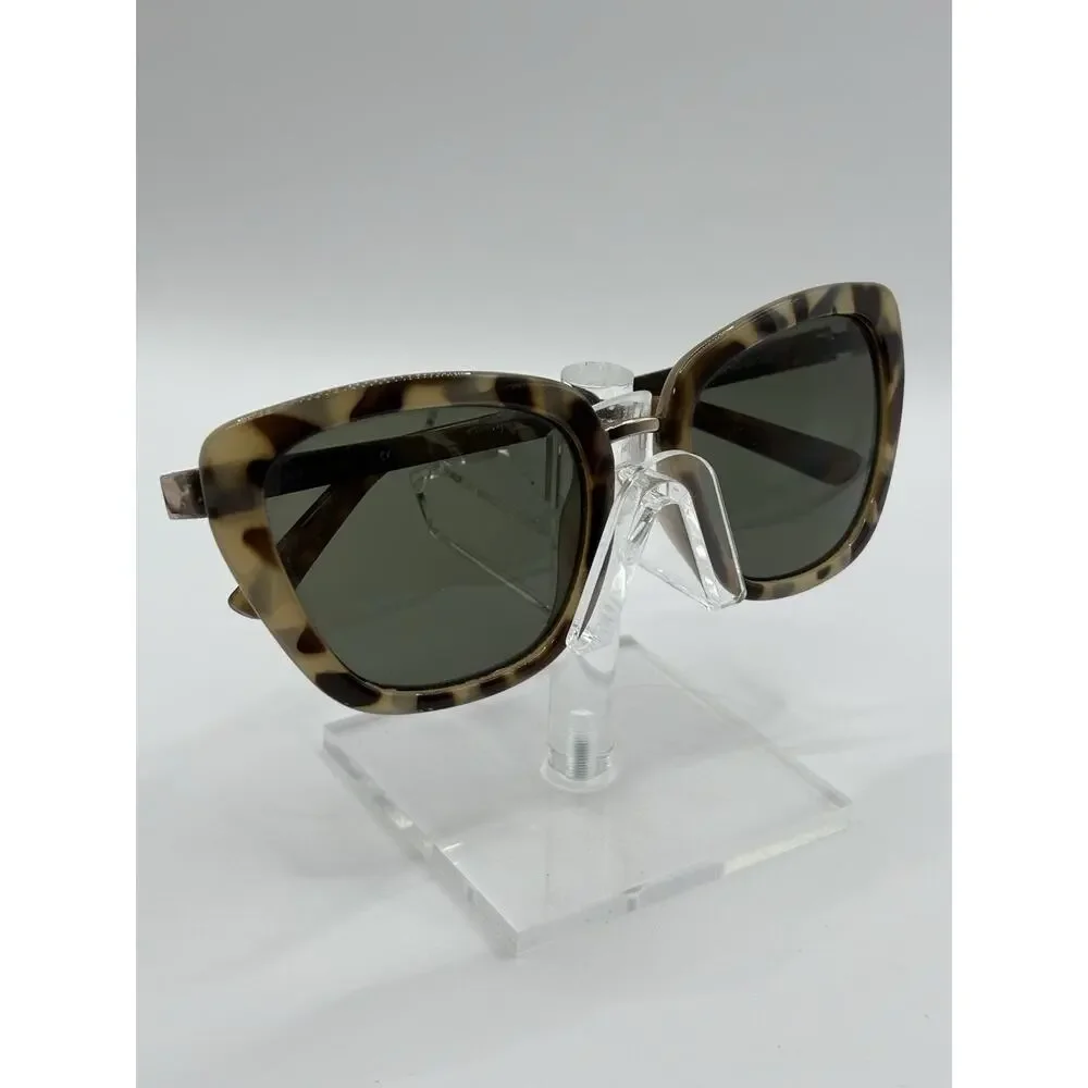 Ann Taylor Cat Eye Sunglasses Tortoise Gold Green Lenses Women 53-20-135